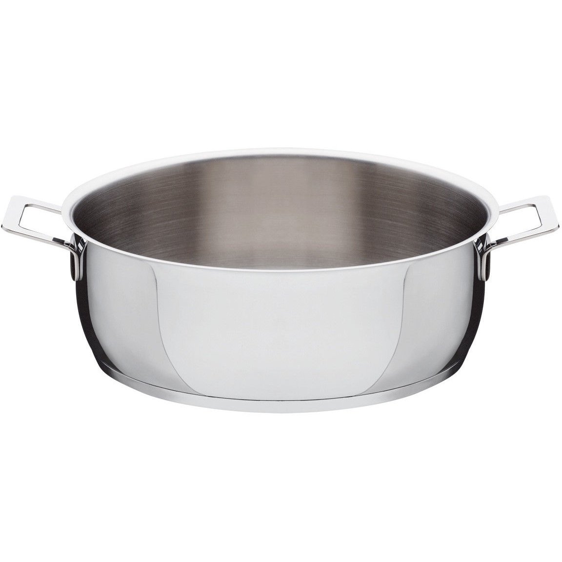 Alessi Pots&Pans low casserole dish 28 cm | Scandinavian Design | Cooking pots & Casserole dishes | Silver-coloured