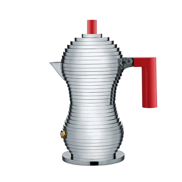 Pulcina espresso maker 3 cups - red handle - Alessi