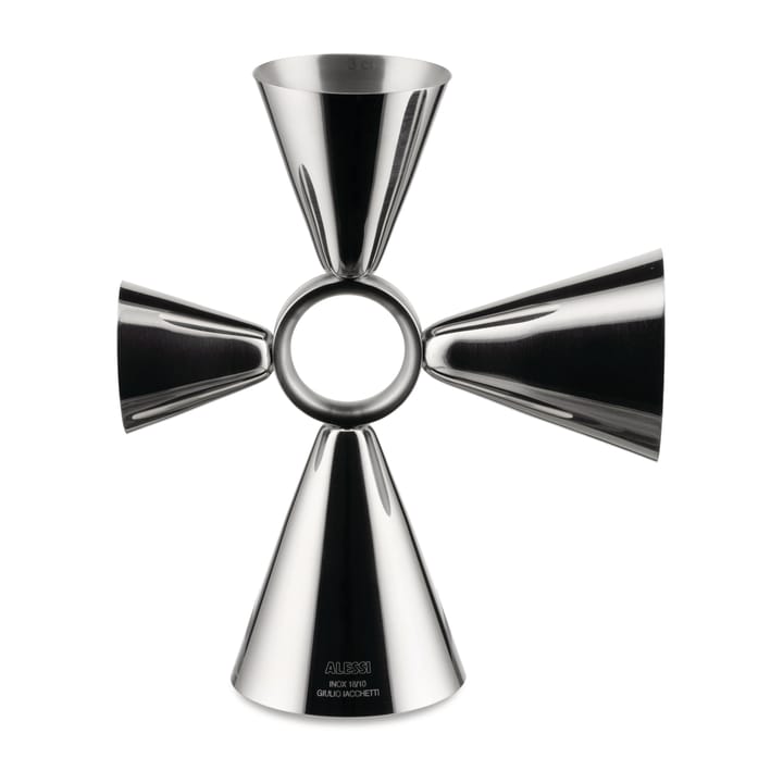 Quadri combo jigger drink measure, Stainless steel Alessi
