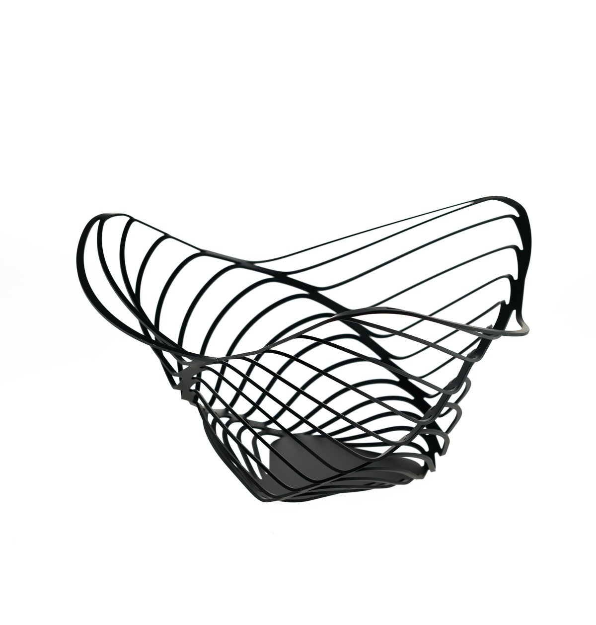 Alessi Trinity high fruit basket 33 cm Black | Scandinavian Design | Fruit bowls | Black