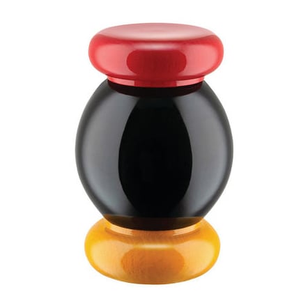 Alessi Twergi salt- and pepper mill 11 cm Black | Scandinavian Design | Salt & pepper grinders | Red