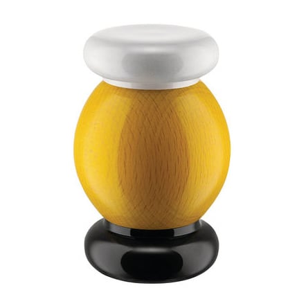 Alessi Twergi salt- and pepper mill 11 cm Yellow | Scandinavian Design | Salt & pepper grinders | White
