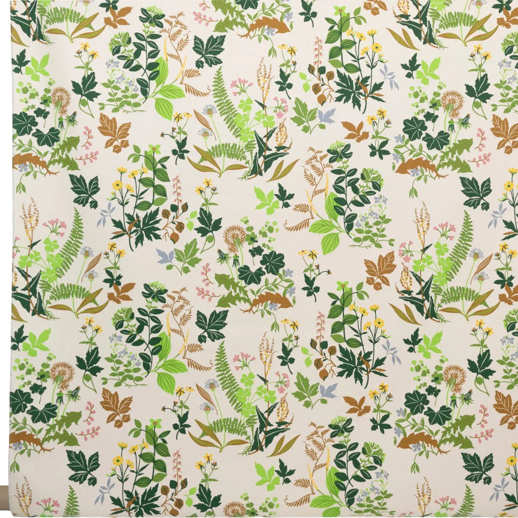 Almedahls Ängsö fabric Multi-beige | Scandinavian Design | Fabric by the metre | Multi