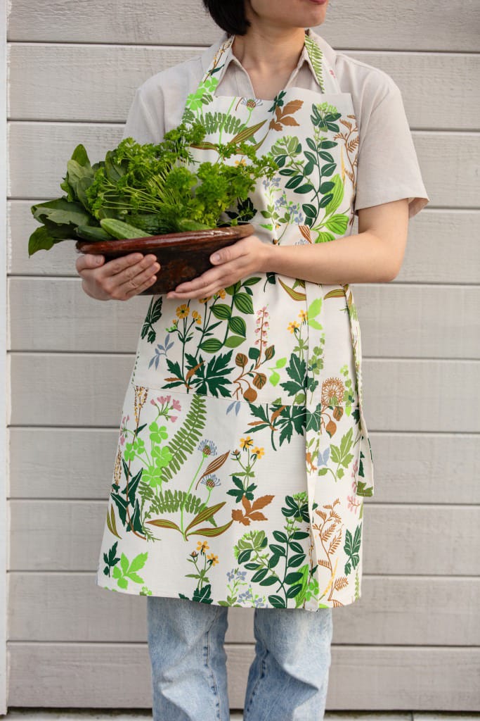 Ängsö island apron - Multi-beige - Almedahls