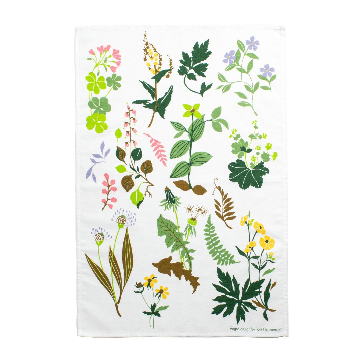 Almedahls Ängsö kitchen towel 47x70 cm White-multi | Scandinavian Design | Kitchen tea towels | White