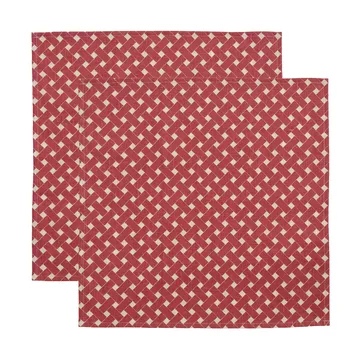 Basket napkin 45x45 cm 2-pack - Red - Almedahls