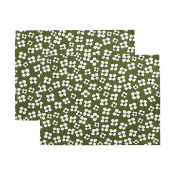 Belle Amie placemat 2-pack - Dark green, 34x45 cm - Almedahls