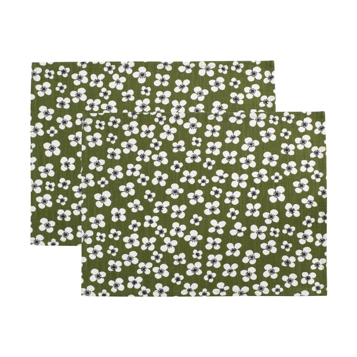 Belle Amie placemat 2-pack - Dark green, 34x45 cm - Almedahls