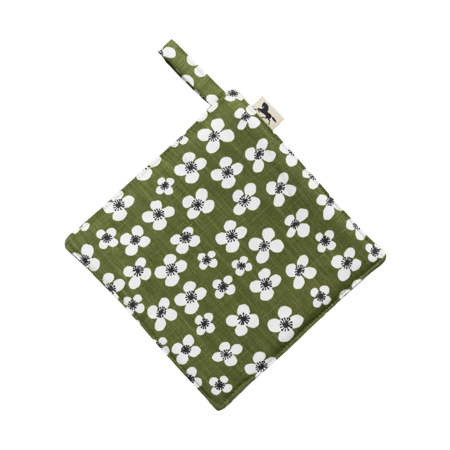 Belle Amie pot holder 23x23 cm, Dark green Almedahls