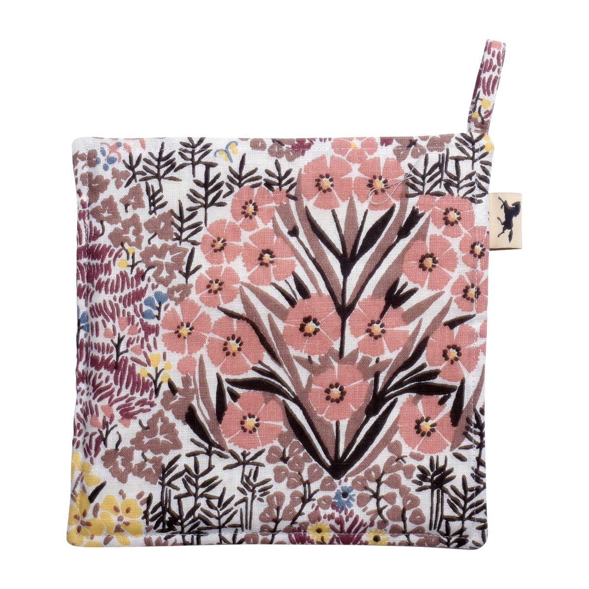 Almedahls Botanic Garden oven mitt 23x23 cm Pink brown