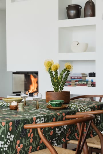 Cherry Garden tablecloth - Dark green, 145x250 cm - Almedahls