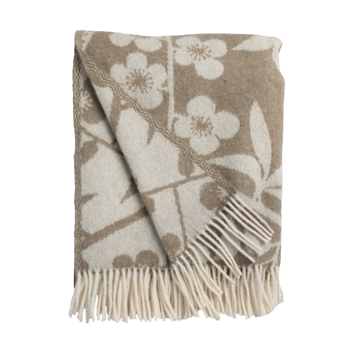 Cherry Garden throw 130x170 cm - Brown-offwhite - Almedahls