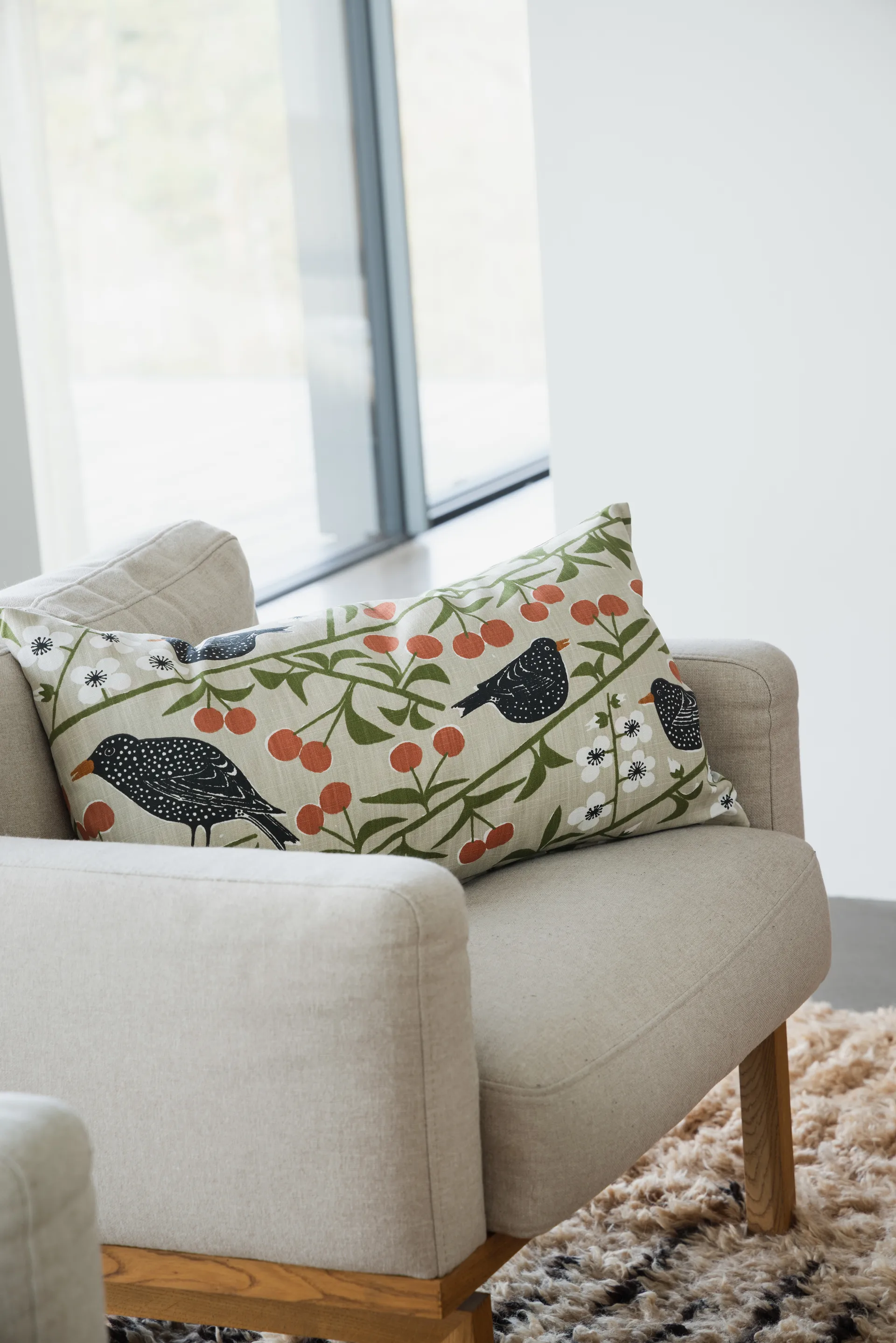 Cherry Orchard cushion cover, Beige, 40x70 cm Almedahls