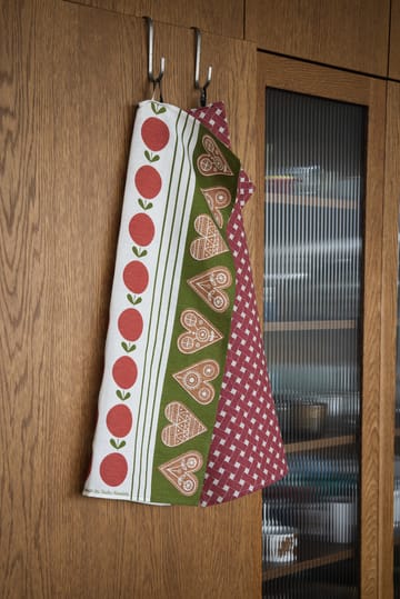 Fruit and cake kitchen towel 47x70 cm - Red-green - Almedahls
