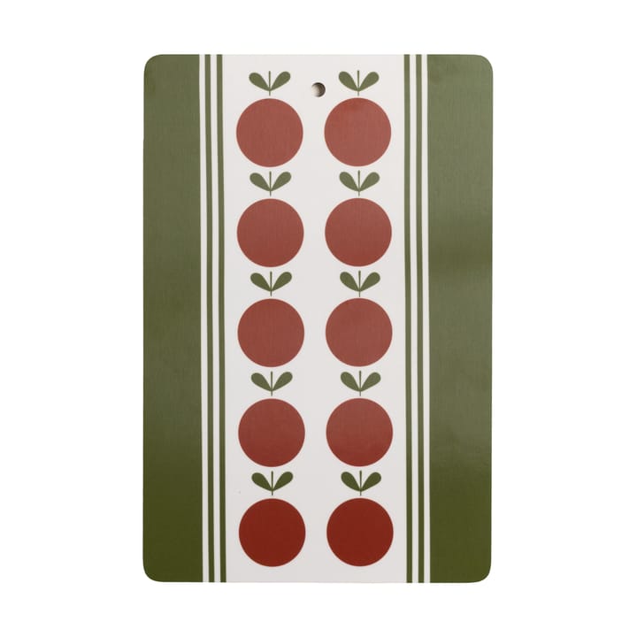 Fruit and cake serving board - Red-green, 20x30 cm - Almedahls