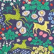 Jakten fabric, blue Almedahls