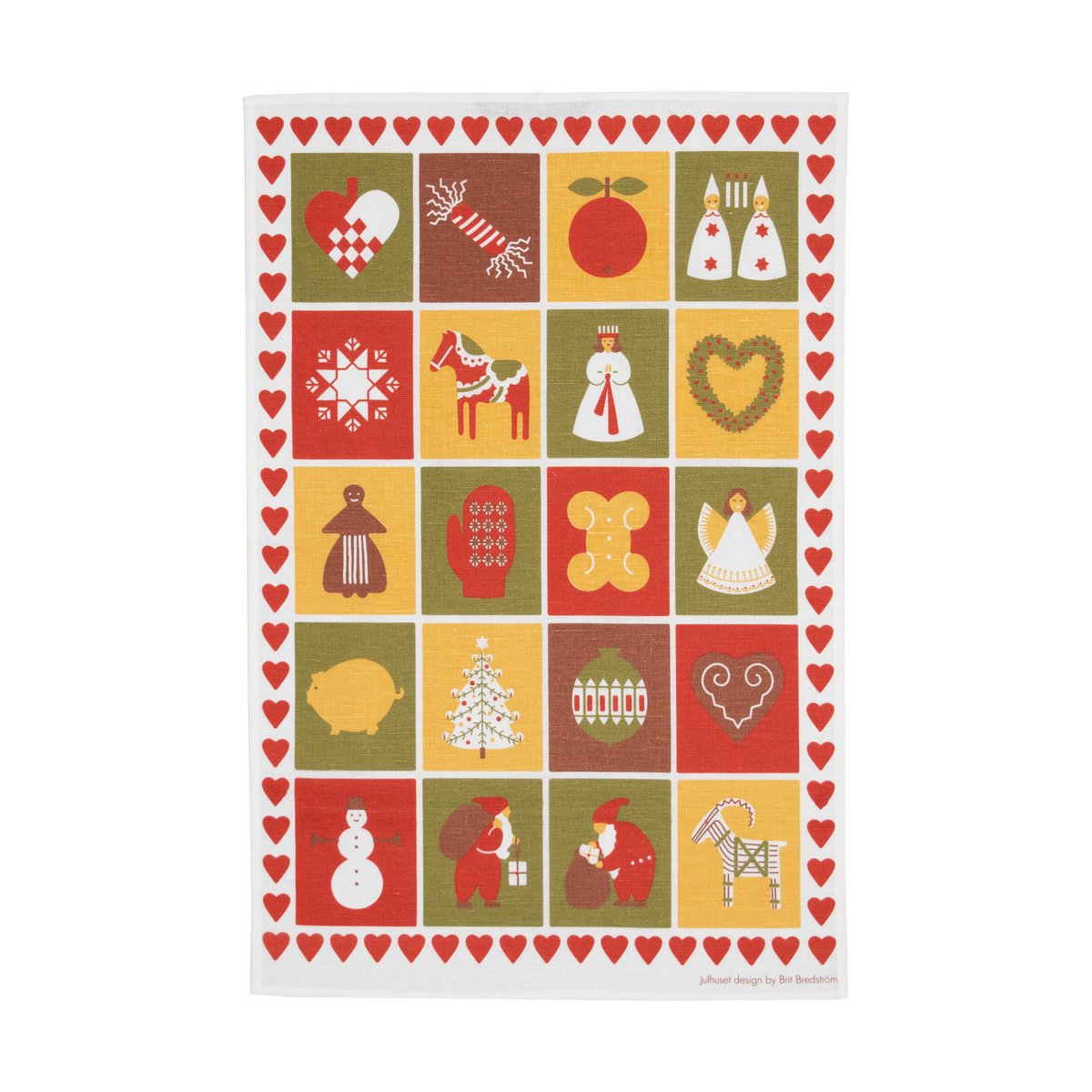 Almedahls Julhuset kitchen towel 47x70 cm | Scandinavian Design | Kitchen tea towels | Multi