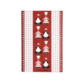 Kökspolka kitchen towel, red Almedahls