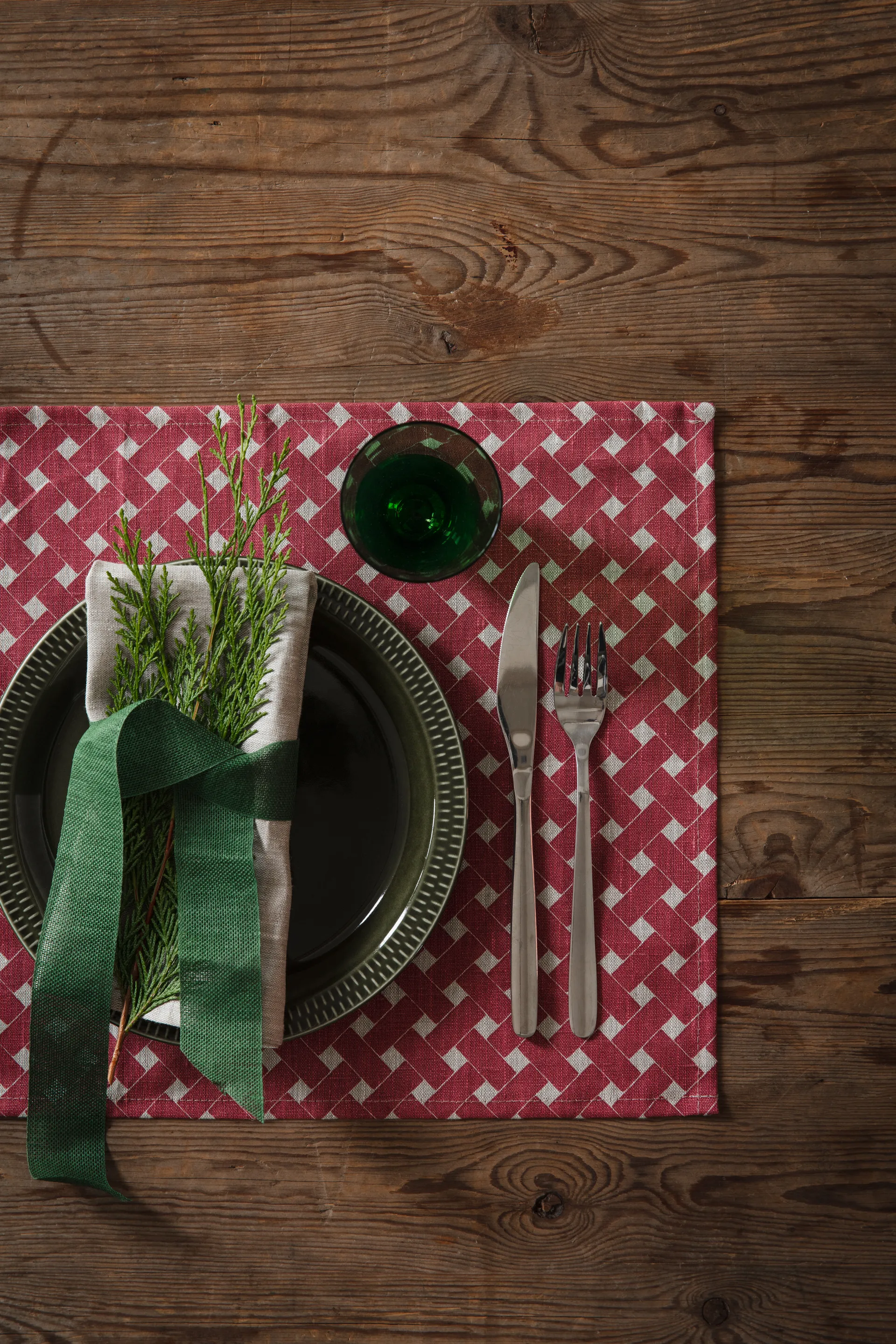 Korg placemat 34x45 cm 2-pack, Red Almedahls