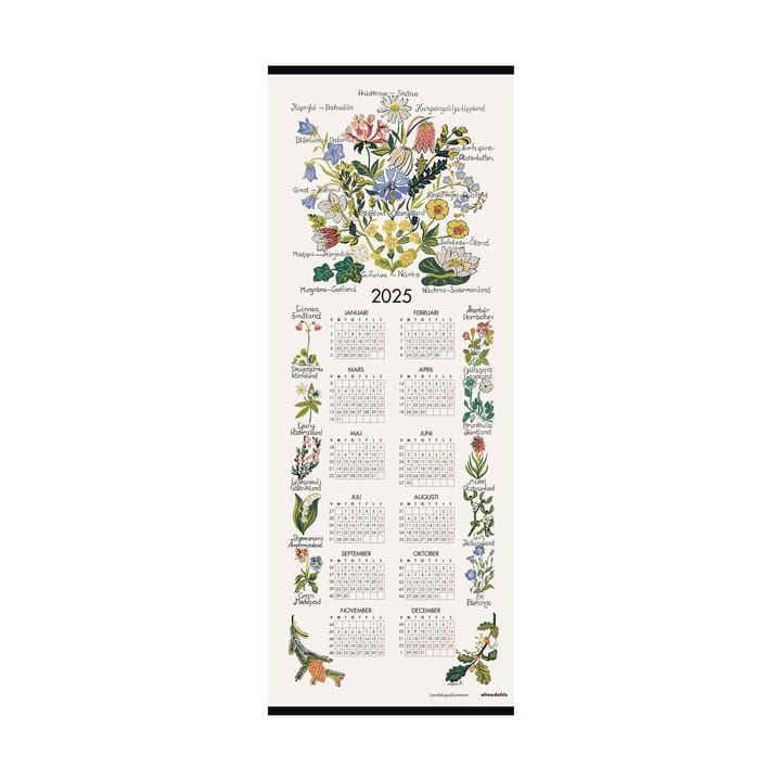 Landscape Flowers Calendar 2025, 35x90 cm Almedahls