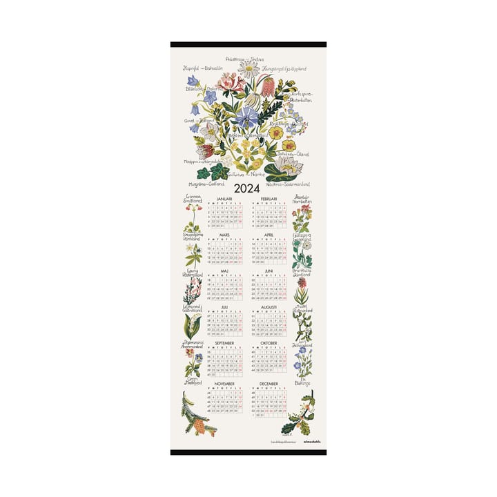 Landskapsblommor calender 2024 - 35x90 cm - Almedahls