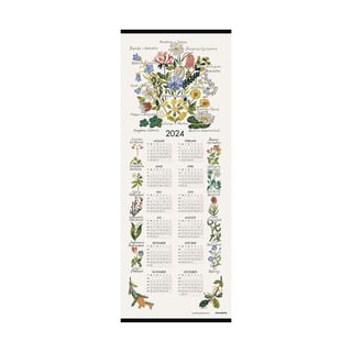 Almedahls Landskapsblommor calender 2024 35x90 cm