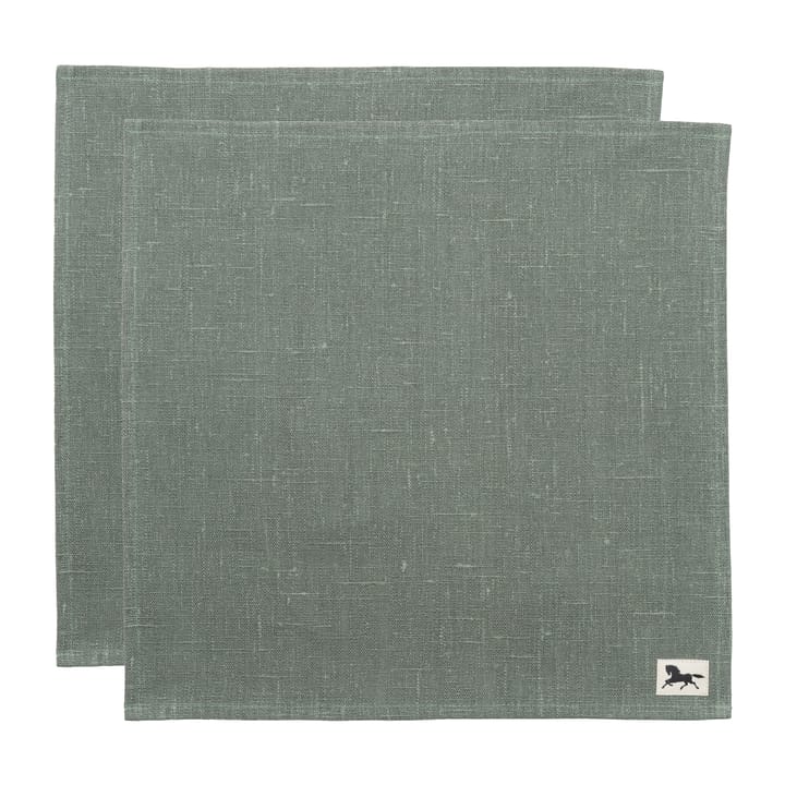 Linen napkin 32x32 cm 2-pack - Green - Almedahls