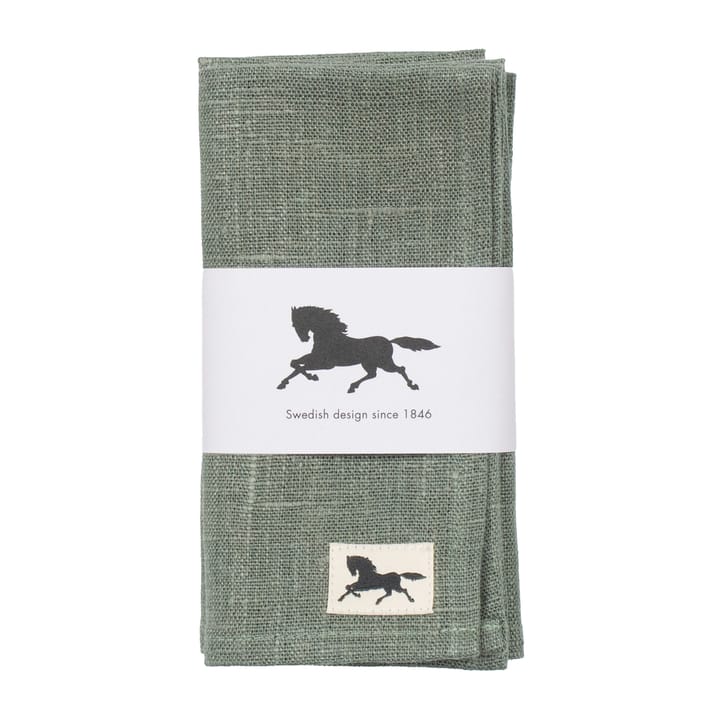 Linen napkin 32x32 cm 2-pack, Green Almedahls