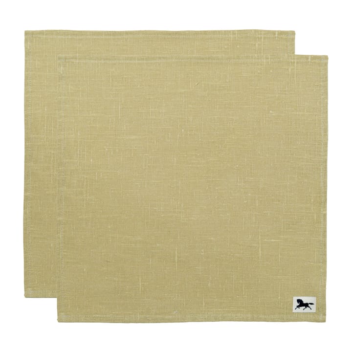 Linen napkin 32x32 cm 2-pack - Olive - Almedahls