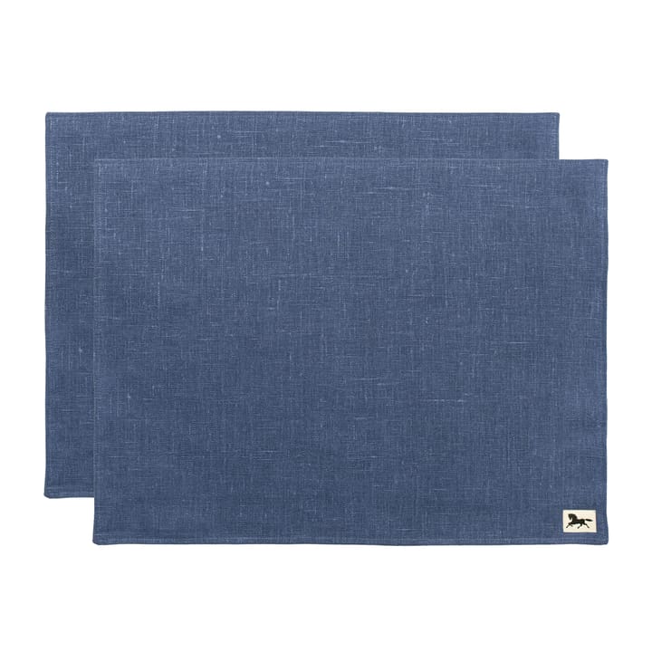 Linen placemat 34x45 cm 2-pack - Blue - Almedahls