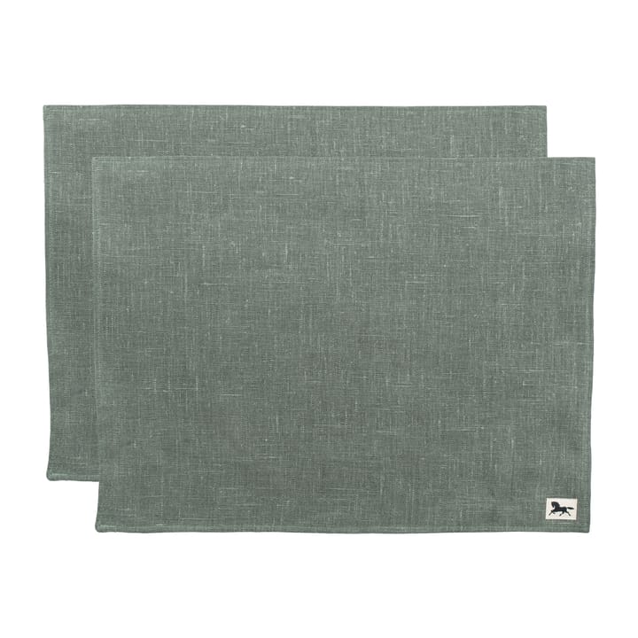 Linen placemat 34x45 cm 2-pack - Green - Almedahls