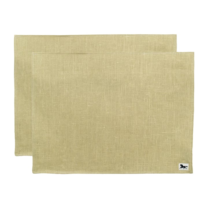 Linen placemat 34x45 cm 2-pack - Olive - Almedahls