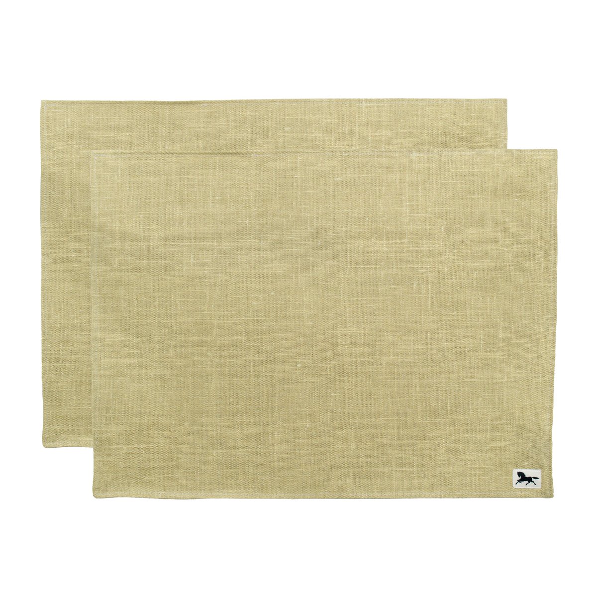 Almedahls Linen placemat 34x45 cm 2-pack Olive | Scandinavian Design | Placemats | Green