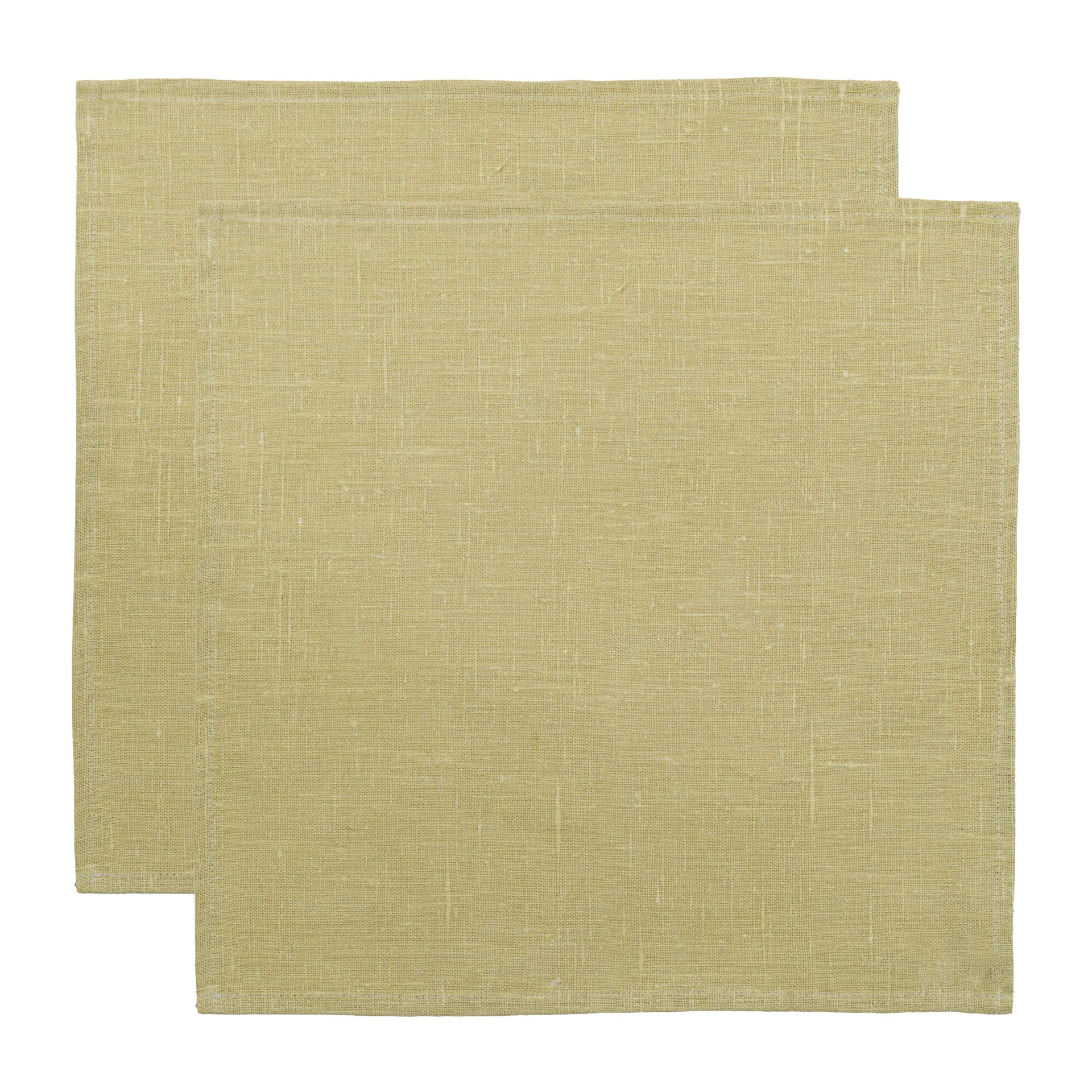 Linne napkin 45x45 cm 2-pack, Light oliv Almedahls