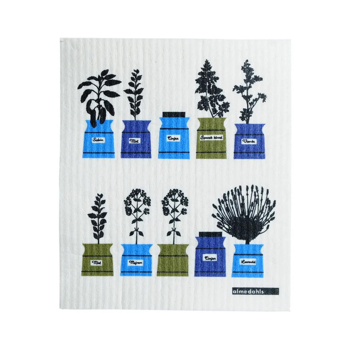 Almedahls Persons Kryddskåp dishcloth blue | Scandinavian Design | Dishcloths & brushes | Blue