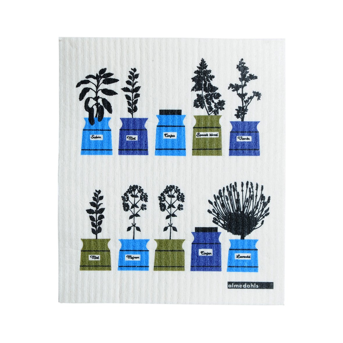 Almedahls Persons Kryddskåp dishcloth blue | Scandinavian Design | Dishcloths & brushes | Blue