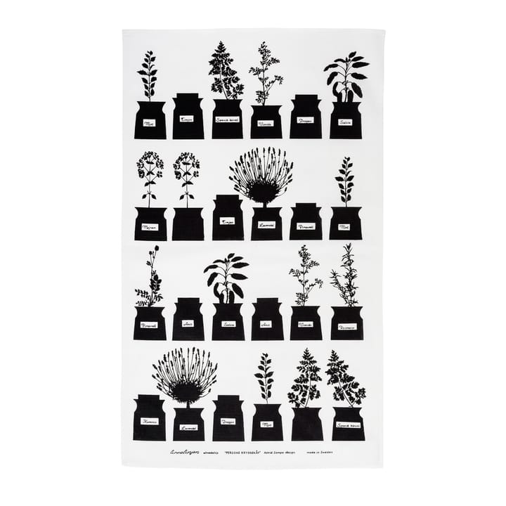 Persons kryddskåp kitchen towel black edition - 47x70 cm - Almedahls