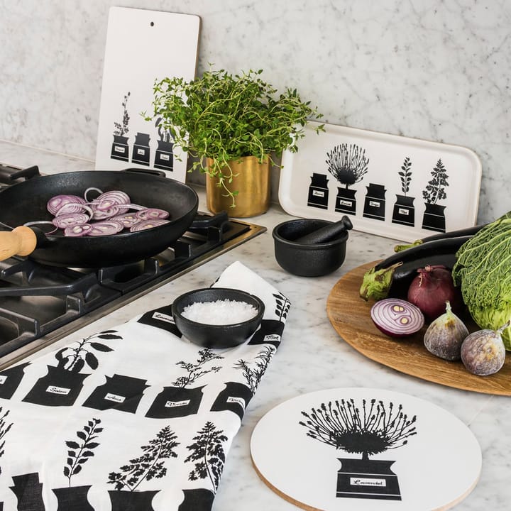 Persons kryddskåp kitchen towel black edition - 47x70 cm - Almedahls