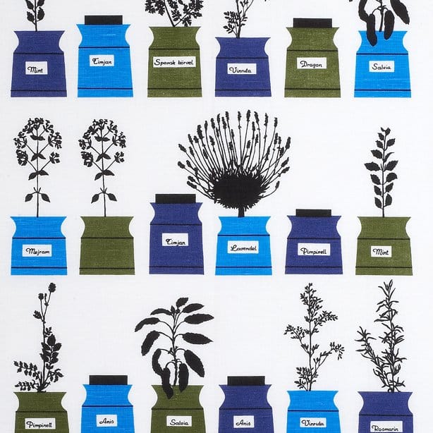 Persons Kryddskåp oilcloth, blue Almedahls