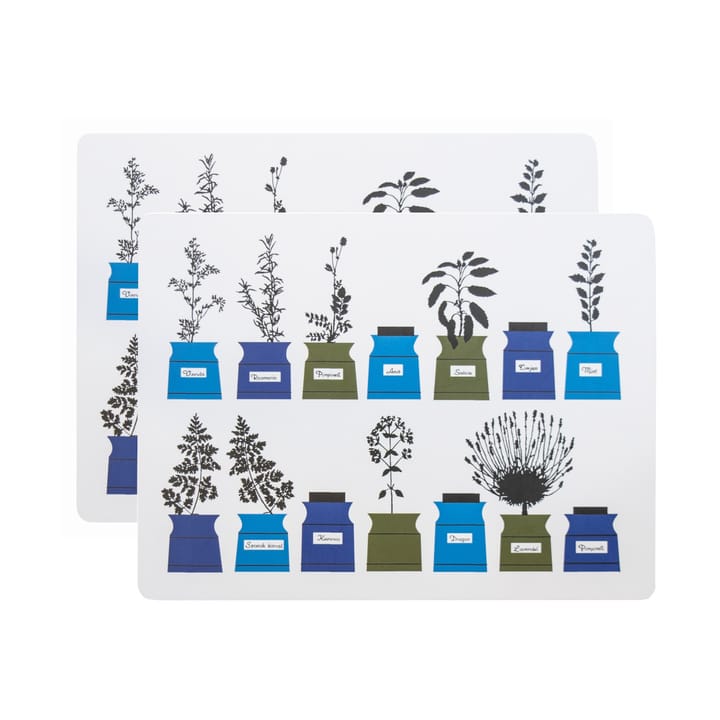 Persons kryddskåp placemat 30x40 cm 2-pack - Blue - Almedahls