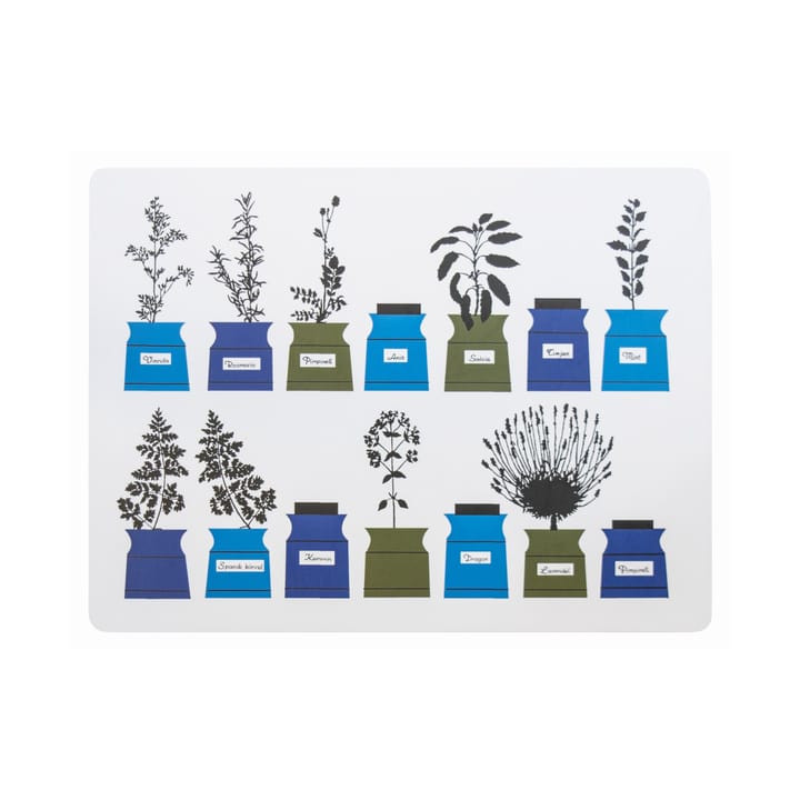 Persons kryddskåp placemat 30x40 cm 2-pack - Blue - Almedahls