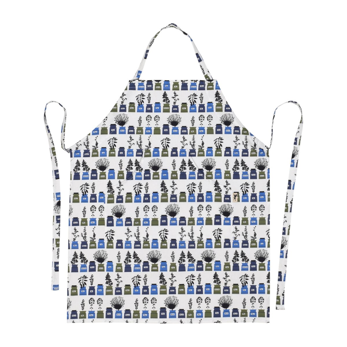 Almedahls Persons spice cabinet apron small pattern Blue
