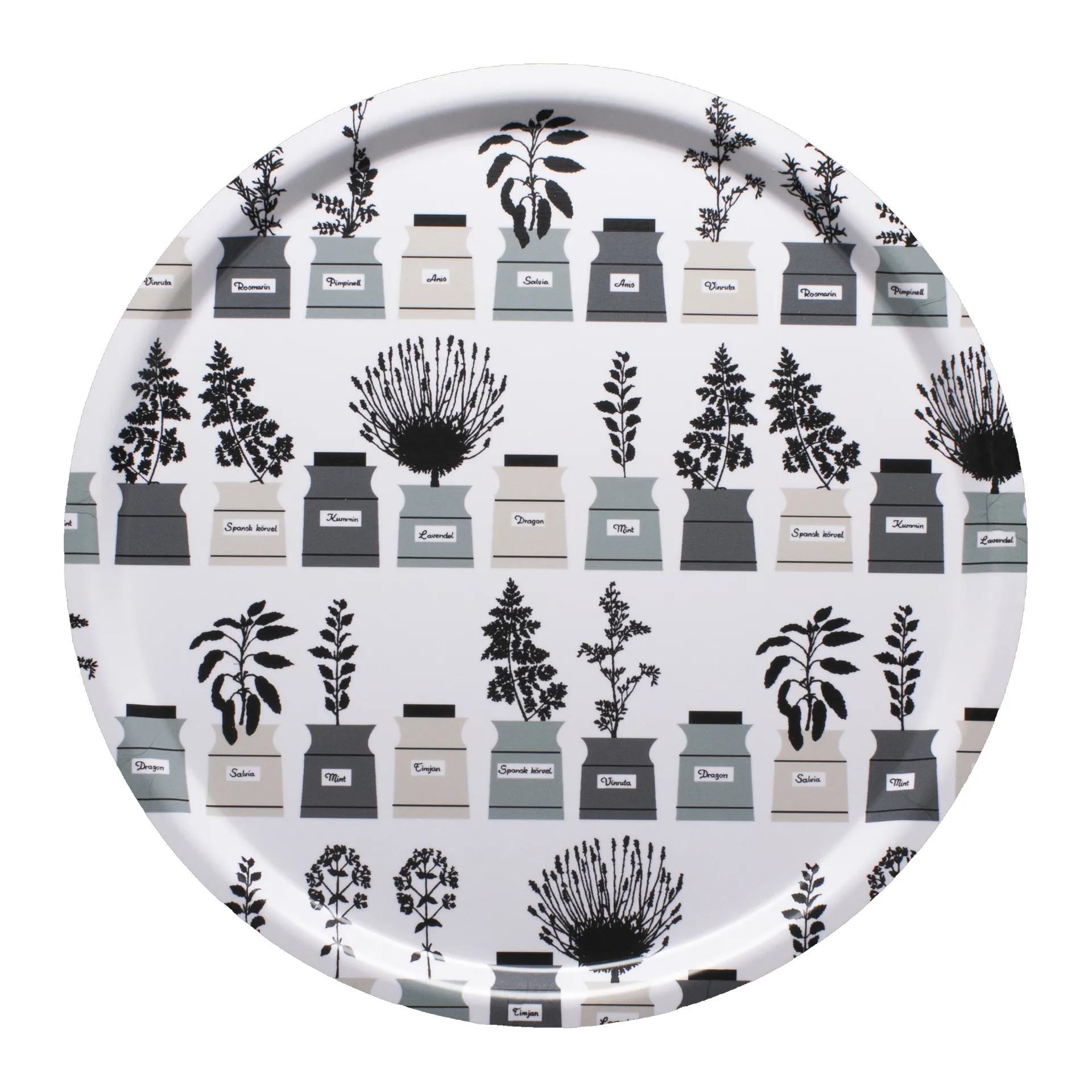 Persons spice tray Ø38 cm, Green-grey Almedahls