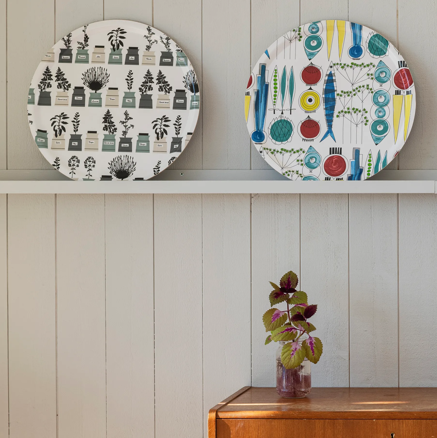 Persons spice tray Ø38 cm, Green-grey Almedahls