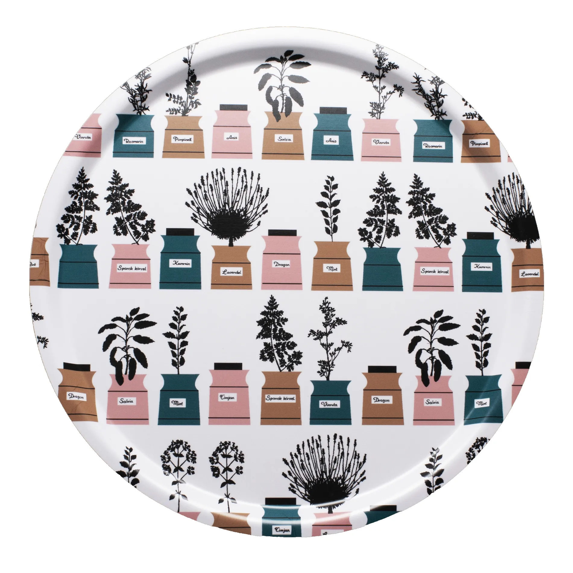 Persons spice tray Ø38 cm, Pink-grey Almedahls