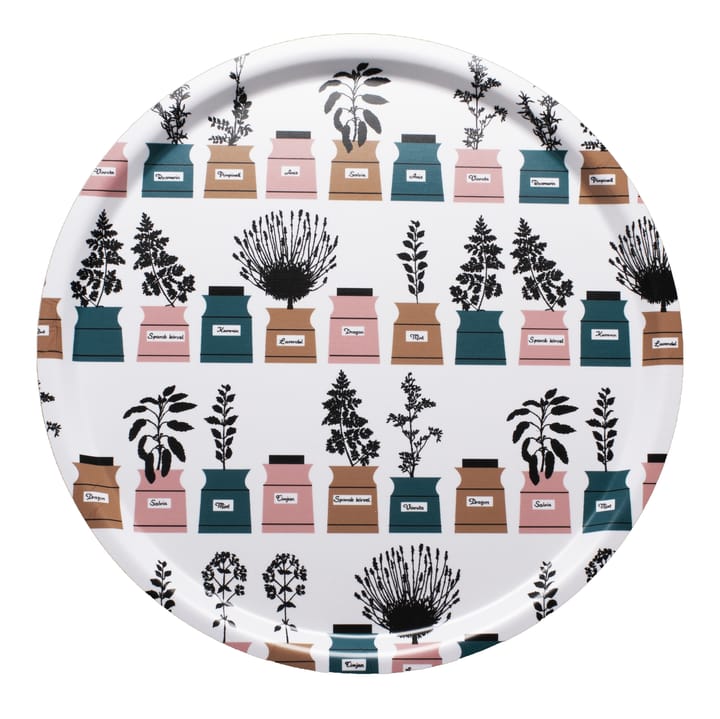 Persons spice tray Ø38 cm - Pink-grey - Almedahls
