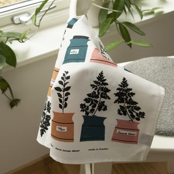 Perssons kryddcabinet kitchen towel - green/rosa - Almedahls