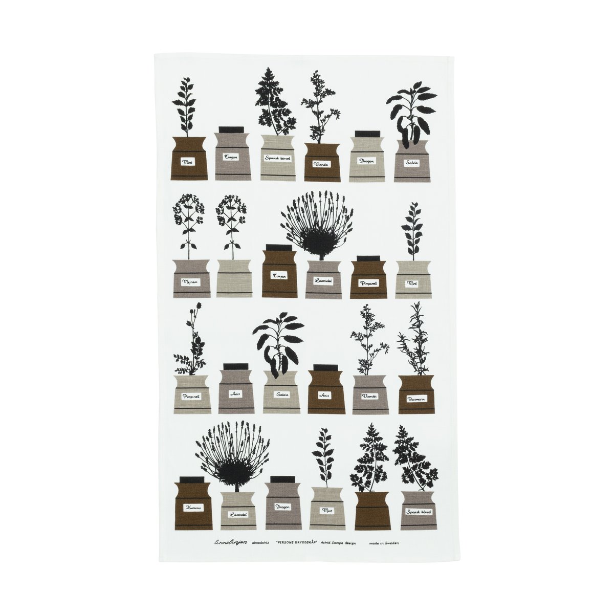 Almedahls Perssons spice cupboard kitchen towel 47x70 cm Gray-brown
