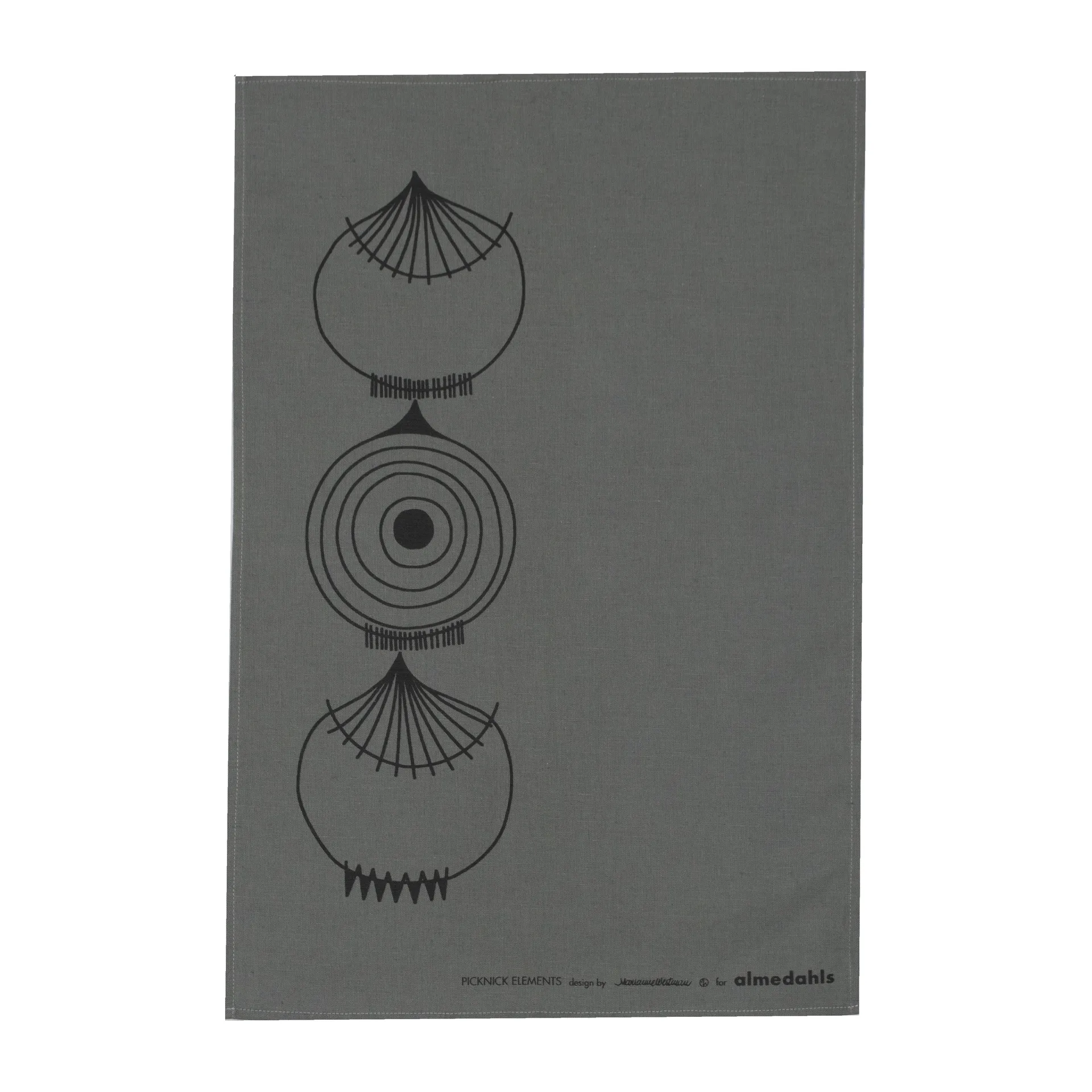 Picknick Elements kitchen towel 47x70 cm, grey Almedahls