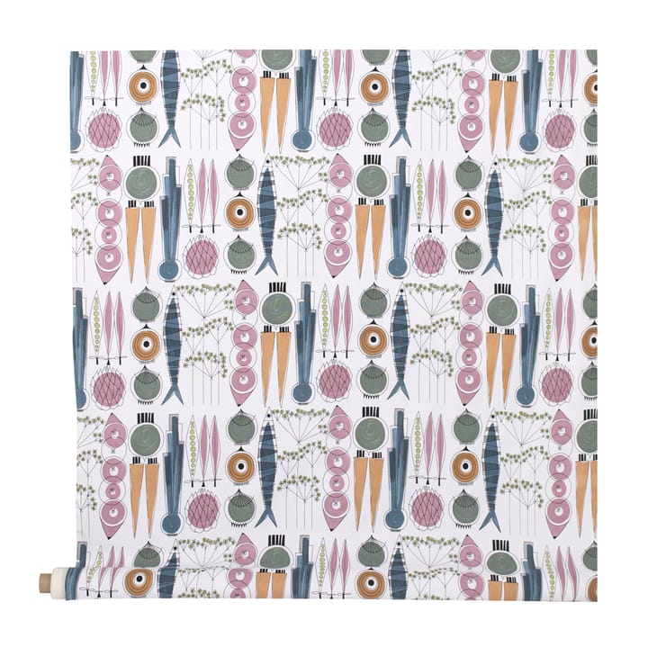 Picknick fabric - blue-pink - Almedahls